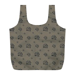 Stylized Cactus Motif Pattern Full Print Recycle Bag (l)