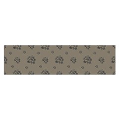 Stylized Cactus Motif Pattern Oblong Satin Scarf (16  X 60 )