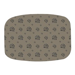 Stylized Cactus Motif Pattern Mini Square Pill Box