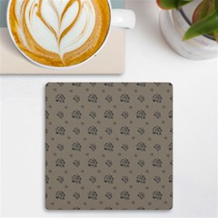 Stylized Cactus Motif Pattern Uv Print Square Tile Coaster 