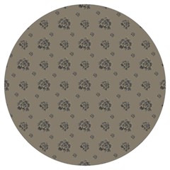 Stylized Cactus Motif Pattern Round Trivet by dflcprintsclothing