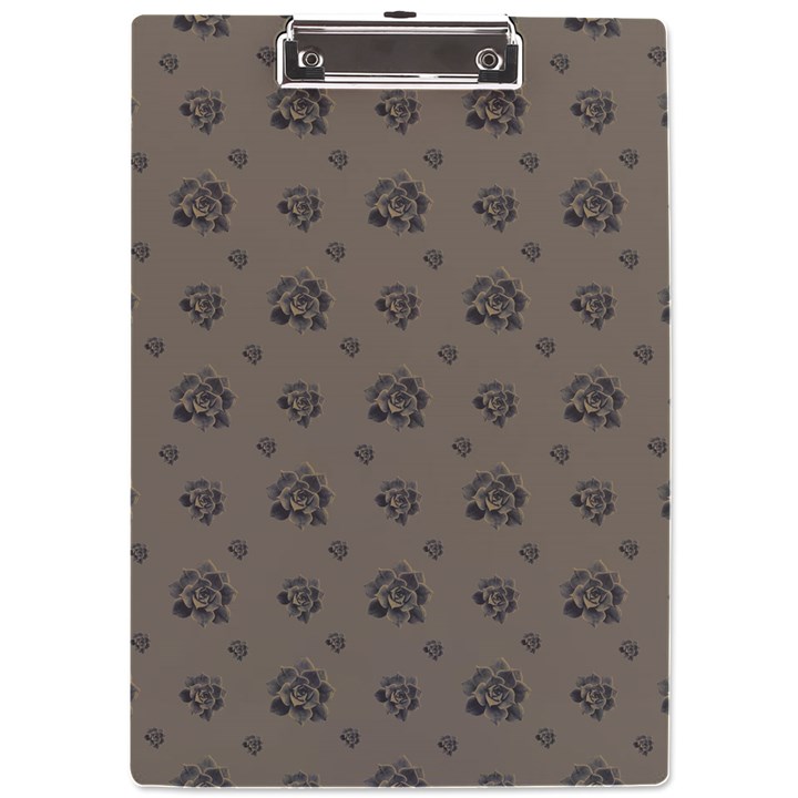 Stylized Cactus Motif Pattern A4 Clipboard