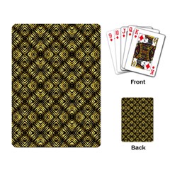 Tiled Mozaic Pattern, Gold And Black Color Symetric Design Playing Cards Single Design (rectangle)