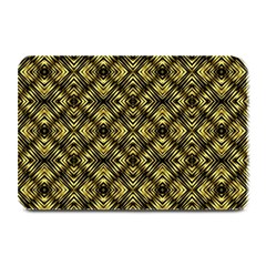 Tiled Mozaic Pattern, Gold And Black Color Symetric Design Plate Mats by Casemiro