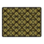 Tiled mozaic pattern, gold and black color symetric design Fleece Blanket (Small) 50 x40  Blanket Front