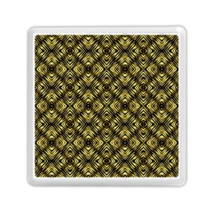 Tiled Mozaic Pattern, Gold And Black Color Symetric Design Memory Card Reader (square) by Casemiro