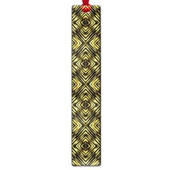 Tiled Mozaic Pattern, Gold And Black Color Symetric Design Large Book Marks by Casemiro