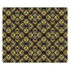 Tiled Mozaic Pattern, Gold And Black Color Symetric Design Double Sided Flano Blanket (small)  by Casemiro