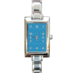 Sea Waves Rectangle Italian Charm Watch by Sparkle