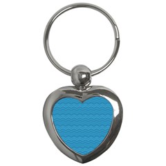 Sea Waves Key Chain (heart) by Sparkle