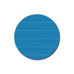 Sea Waves Rubber Coaster (round) by Sparkle