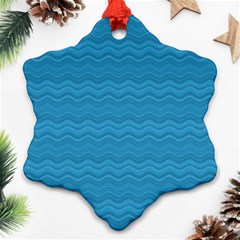 Sea Waves Snowflake Ornament (two Sides) by Sparkle