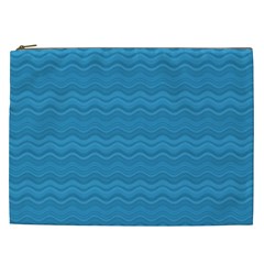 Sea Waves Cosmetic Bag (xxl) by Sparkle