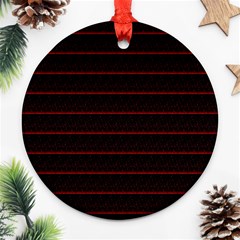 Digital Lines Round Ornament (two Sides) by Sparkle