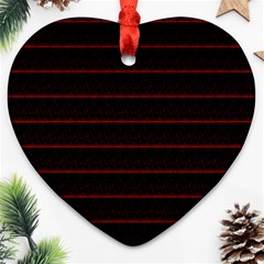 Digital Lines Heart Ornament (two Sides) by Sparkle