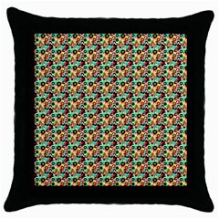 Color Spots Throw Pillow Case (black) by Sparkle