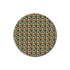 Color Spots Rubber Coaster (round) by Sparkle