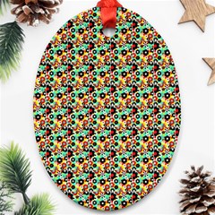 Color Spots Oval Ornament (two Sides) by Sparkle