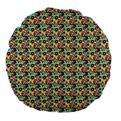 Color Spots Large 18  Premium Round Cushions by Sparkle