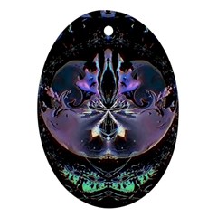 The High Priestess Card Oval Ornament (two Sides) by MRNStudios