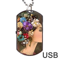 Garden Princess Dog Tag Usb Flash (one Side) by CKArtCreations