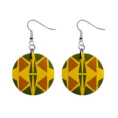  Abstract Geometric Design   Geometric Fantasy  Terrazzo  Mini Button Earrings by Eskimos