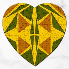  Abstract Geometric Design   Geometric Fantasy  Terrazzo  Jigsaw Puzzle (heart) by Eskimos