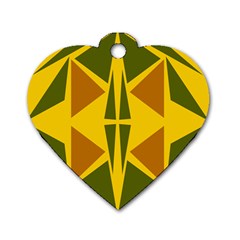  Abstract Geometric Design   Geometric Fantasy  Terrazzo  Dog Tag Heart (one Side) by Eskimos