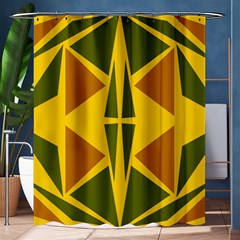  Abstract Geometric Design   Geometric Fantasy  Terrazzo  Shower Curtain 60  X 72  (medium)  by Eskimos