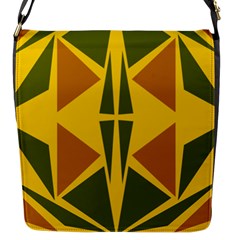  Abstract Geometric Design   Geometric Fantasy  Terrazzo  Flap Closure Messenger Bag (s) by Eskimos