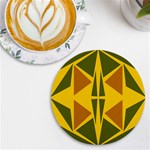  Abstract geometric design   geometric fantasy  Terrazzo  UV Print Round Tile Coaster Front