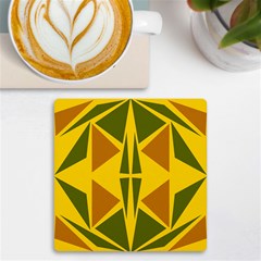  Abstract Geometric Design   Geometric Fantasy  Terrazzo  Uv Print Square Tile Coaster  by Eskimos