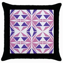 Abstract Pattern Geometric Backgrounds  Throw Pillow Case (black) by Eskimos