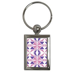 Abstract Pattern Geometric Backgrounds  Key Chain (rectangle)