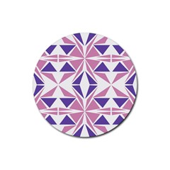 Abstract Pattern Geometric Backgrounds  Rubber Coaster (round) by Eskimos