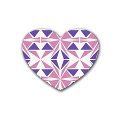 Abstract Pattern Geometric Backgrounds  Rubber Coaster (heart) by Eskimos