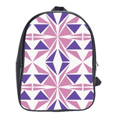 Abstract Pattern Geometric Backgrounds  School Bag (large) by Eskimos