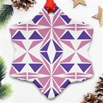 Abstract pattern geometric backgrounds  Snowflake Ornament (Two Sides) Front