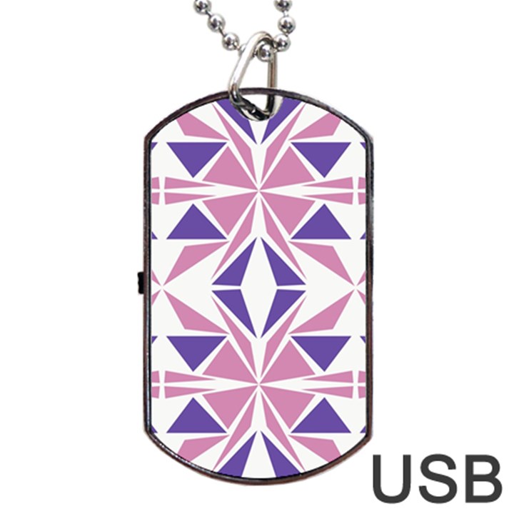 Abstract pattern geometric backgrounds  Dog Tag USB Flash (One Side)