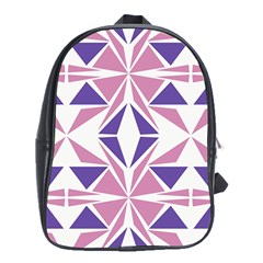 Abstract Pattern Geometric Backgrounds  School Bag (xl) by Eskimos