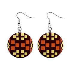 Abstract Pattern Geometric Backgrounds  Mini Button Earrings by Eskimos