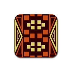 Abstract Pattern Geometric Backgrounds  Rubber Coaster (square) by Eskimos