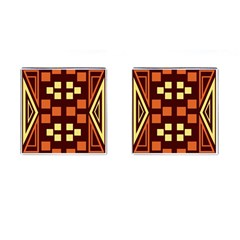 Abstract Pattern Geometric Backgrounds  Cufflinks (square) by Eskimos