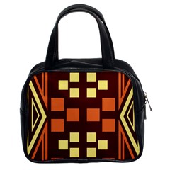 Abstract Pattern Geometric Backgrounds  Classic Handbag (two Sides) by Eskimos