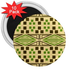 Abstract Pattern Geometric Backgrounds  3  Magnets (10 Pack)  by Eskimos