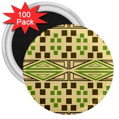 Abstract Pattern Geometric Backgrounds  3  Magnets (100 Pack) by Eskimos