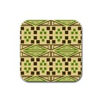 Abstract pattern geometric backgrounds  Rubber Square Coaster (4 pack) Front