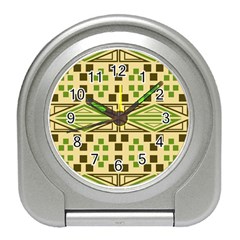 Abstract Pattern Geometric Backgrounds  Travel Alarm Clock by Eskimos