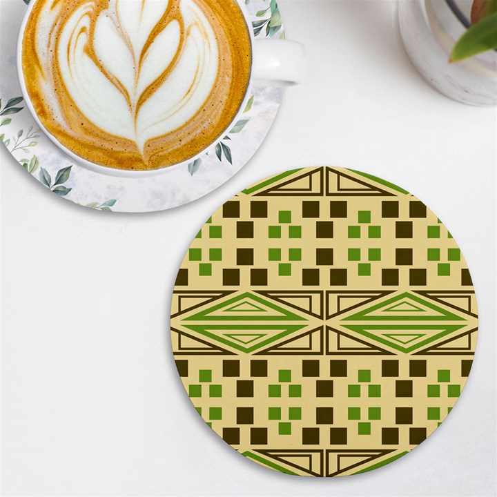 Abstract pattern geometric backgrounds  UV Print Round Tile Coaster