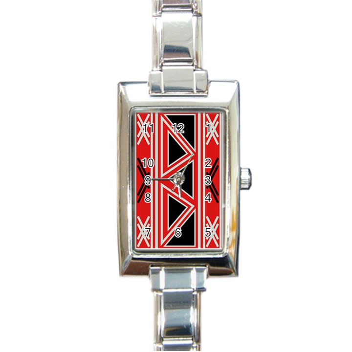 Abstract pattern geometric backgrounds  Rectangle Italian Charm Watch